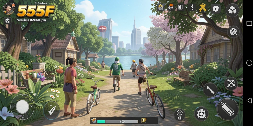 Tampilan menakjubkan dari gameplay 555F yang menggambarkan pengalaman simulasi.
