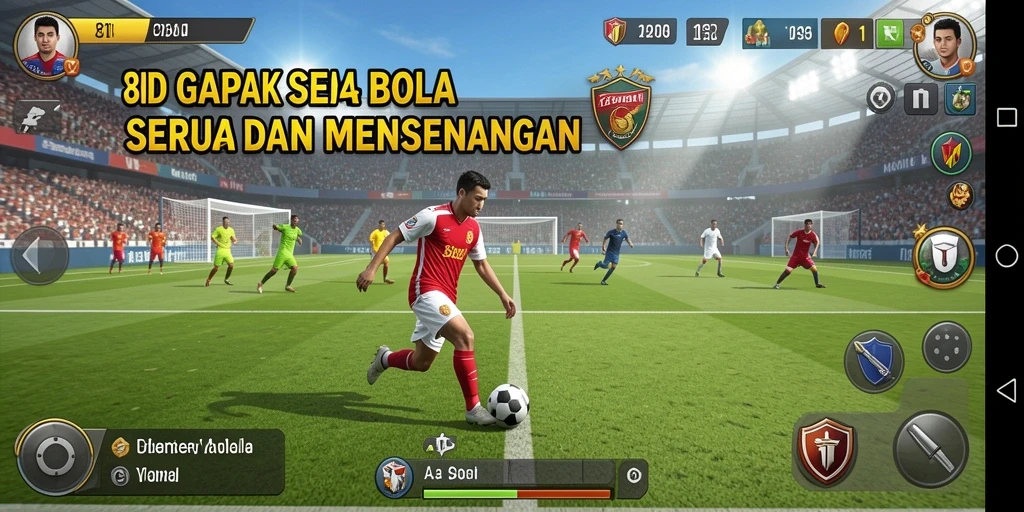 Gameplay <strong>8ID</strong> yang seru dalam aksi sepak bola.