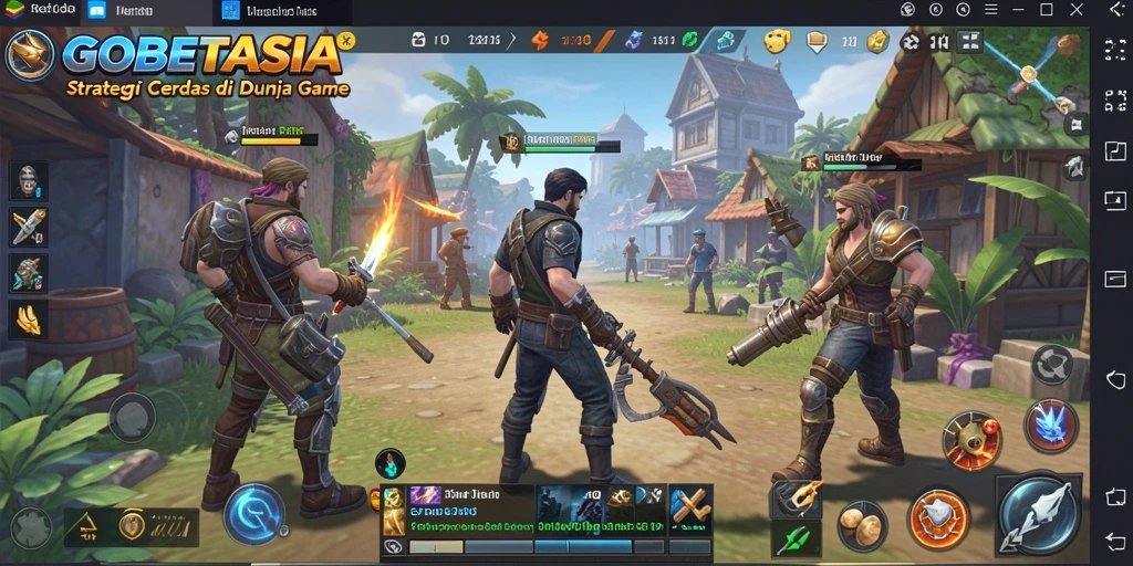 Tampilan gameplay GOBETASIA dengan elemen strategi yang mendalam.