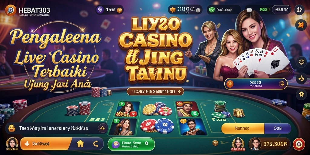 Tampilan gameplay Live Casino yang seru dan interaktif di HEBAT303.