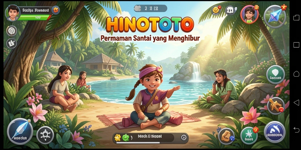 Tampilan gameplay HINOTOTO yang ceria dan menarik.