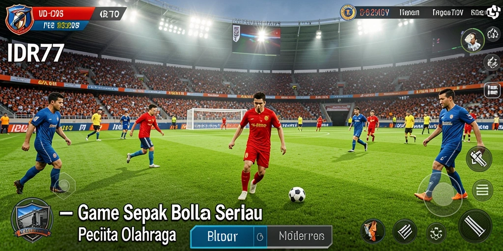 Tampilan gameplay menakjubkan di IDR77 dengan aksi sepak bola seru.