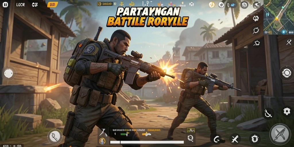 Gameplay intens di LUCKYDF dengan aksi seru.