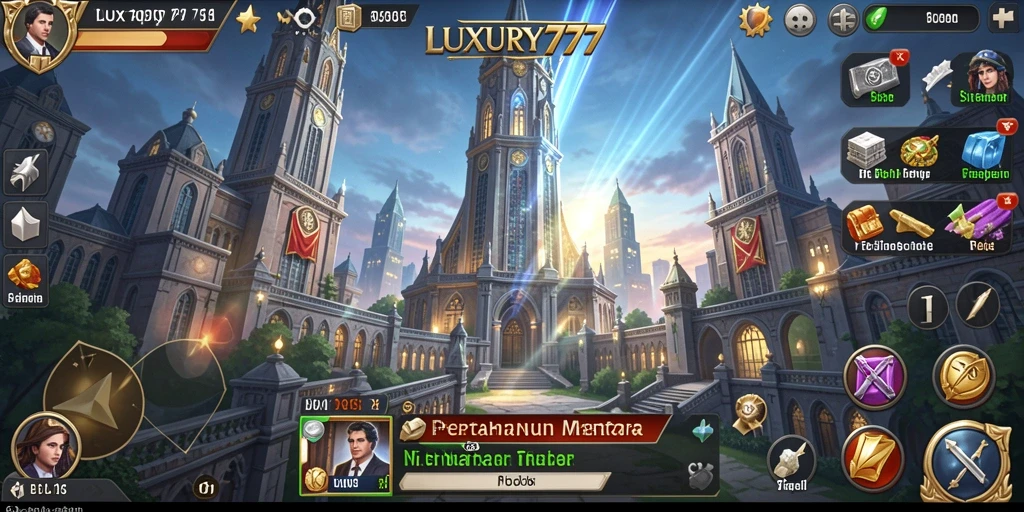 Tampilan gameplay LUXURY777 yang mendebarkan dalam pertahanan menara.