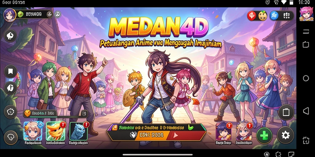 Tampilan screenshot yang menampilkan aksi seru dalam gameplay Anime.