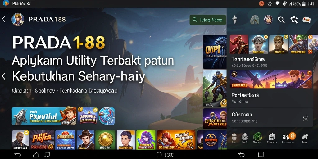 Screenshot utama PRADA188 menunjukkan fitur-fitur Utility yang efisien.
