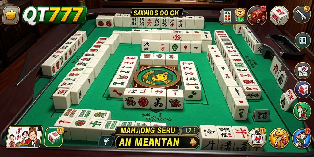 Tampilan seru gameplay Mahjong QT777 dengan grafis menarik.