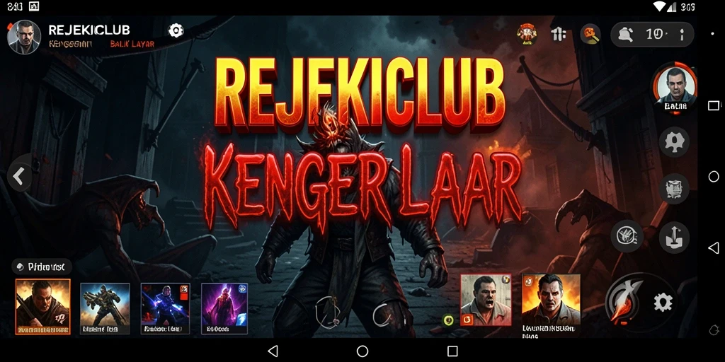 Screenshot gameplay menegangkan dari REJEKICLUB, menampilkan momen horor mendebarkan.