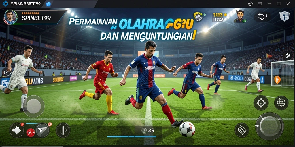 Tampilan seru gameplay taruhan olahraga di SPINBET99.