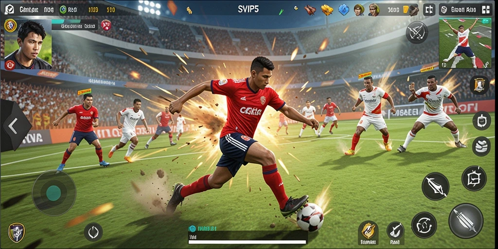 Menggambarkan aksi seru gameplay dalam SVIP5.